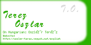 terez oszlar business card